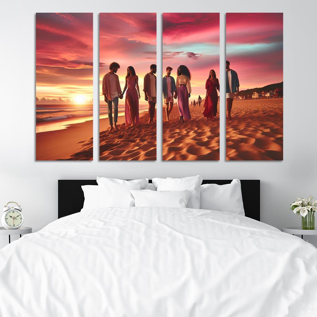 Sunset Shores A Romantic Haven Custom Paintings Frame