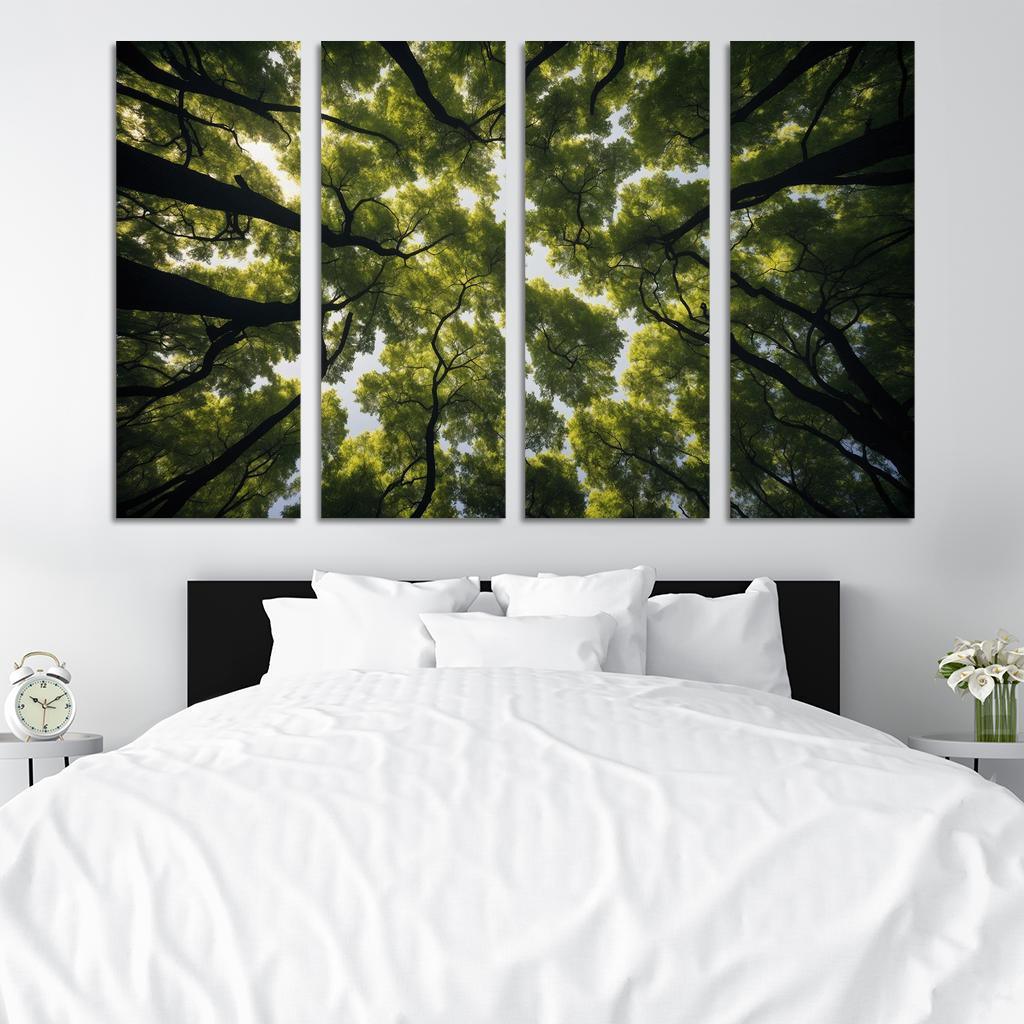 The Ethereal Splendor Of Treetop Canopies Oil Paintings Frame