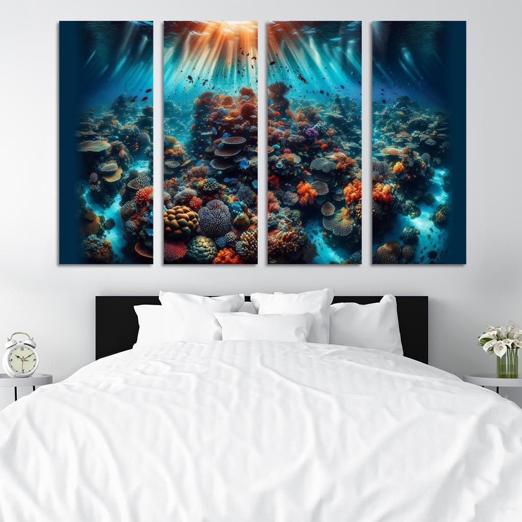 Coral Garden Underwater Paradise Custom Paintings Frame