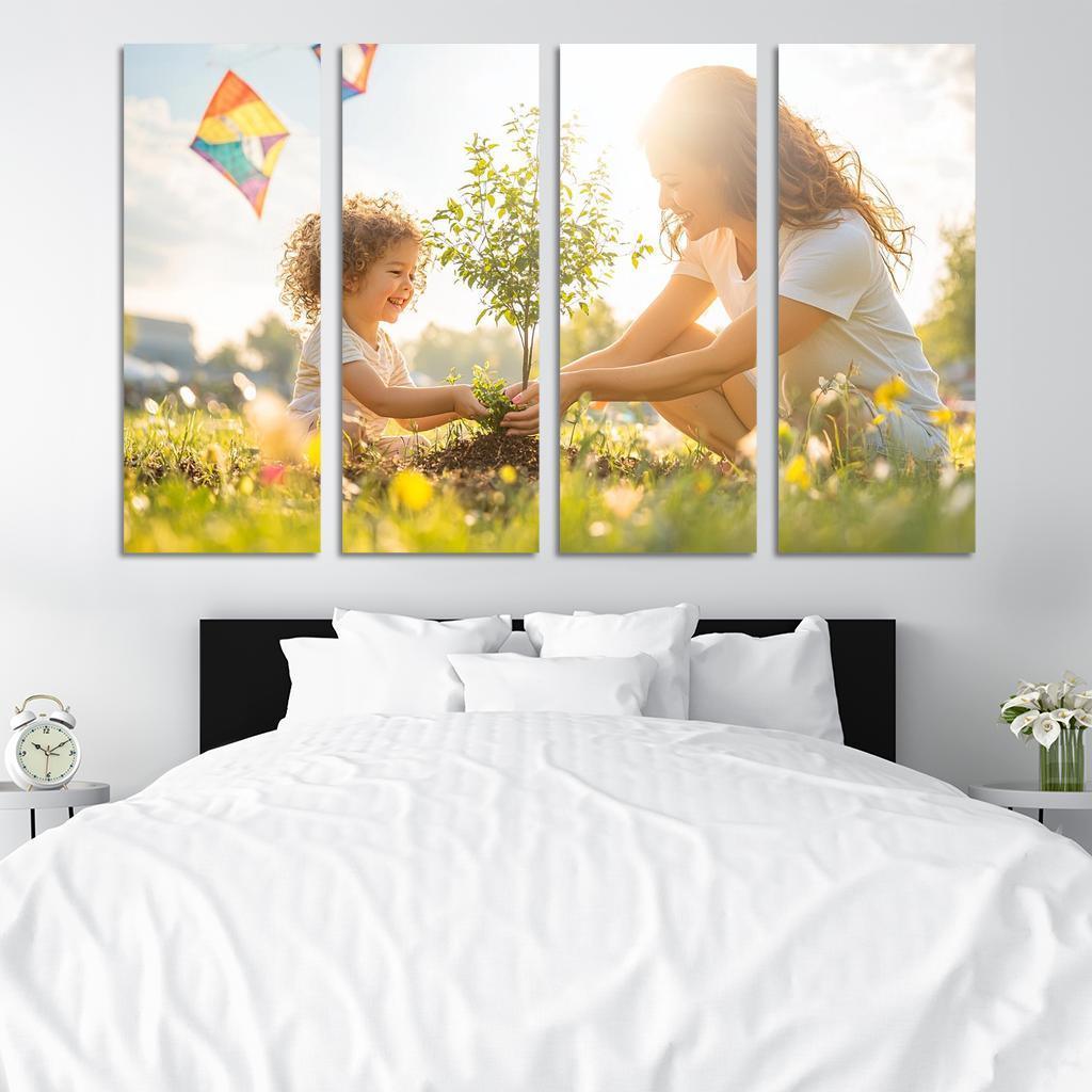 Chasing Dreams Together A Mother's Guidance Canvas Paintings Frame