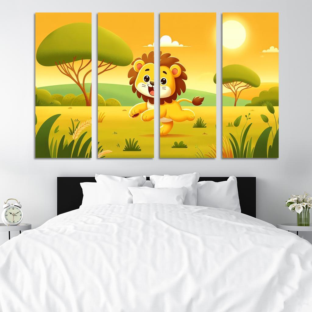 Lively Lions - Safari Magic Framed Paintings