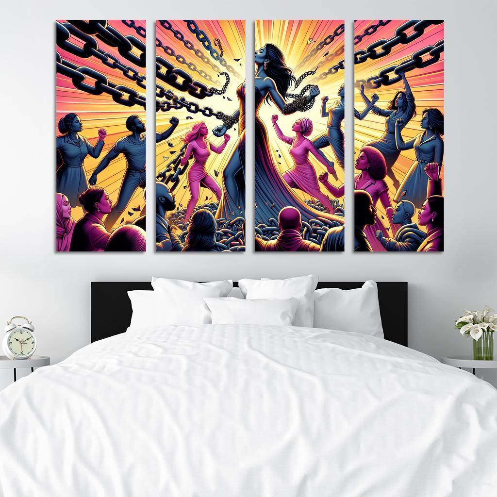 Gender Equality Breaking Barriers Custom Paintings Frame