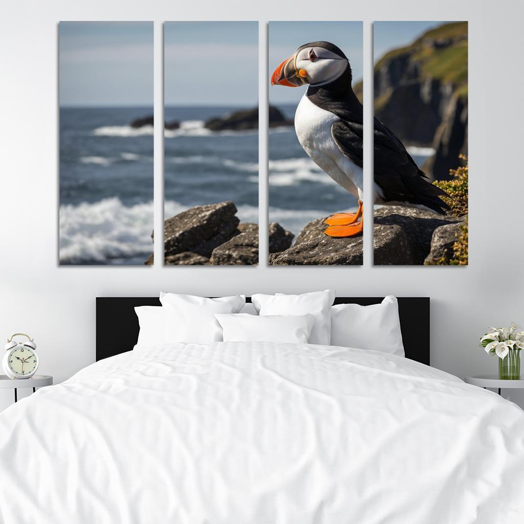 The Magnificent Puffin The Clown Of The Sea Custom Paintings Frame