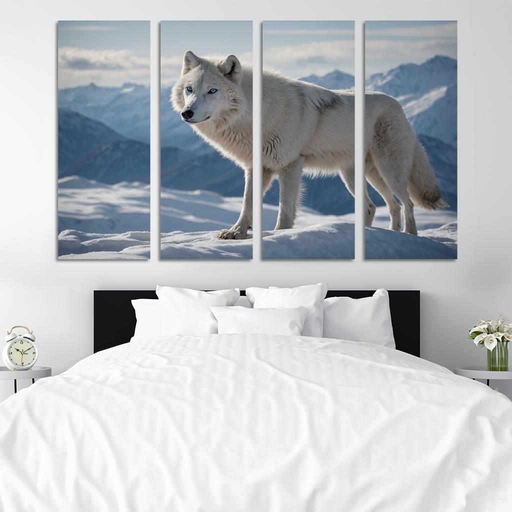 The Majestic Arctic Wolf King Of The North Premium Artwork Frames