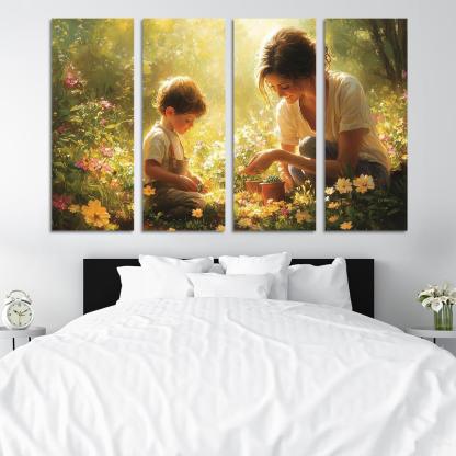 A Mothers Garden The Blooms Of Love Canvas Paintings Frame