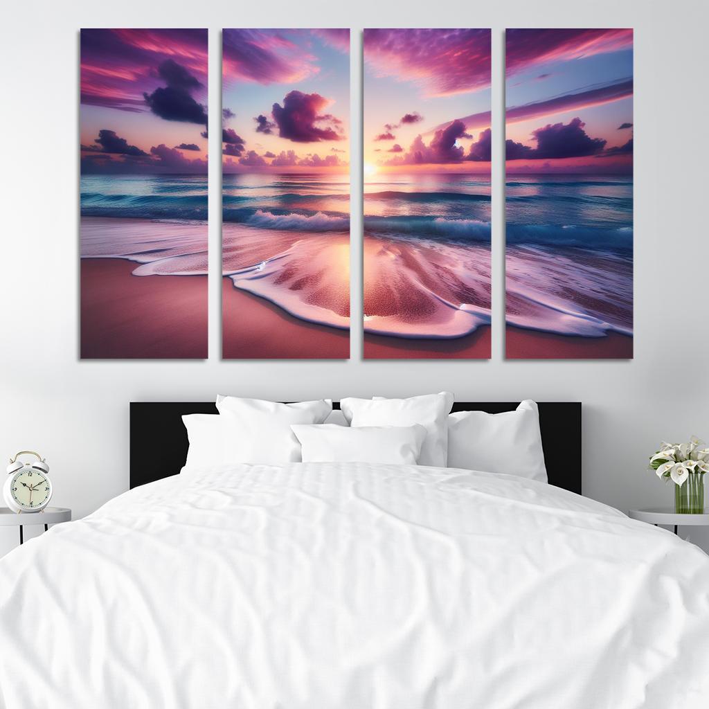 Sunrise Vista Coastal Meditation Spot Oil Paintings Frame