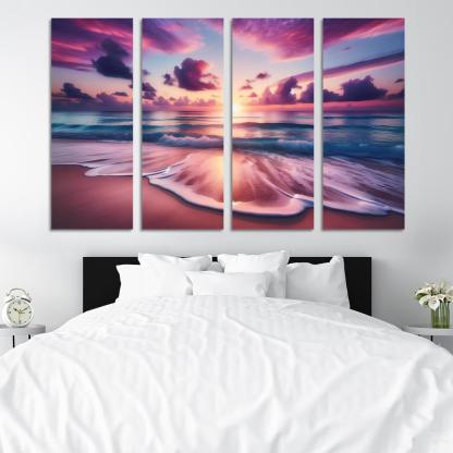 Sunrise Vista Coastal Meditation Spot Oil Paintings Frame