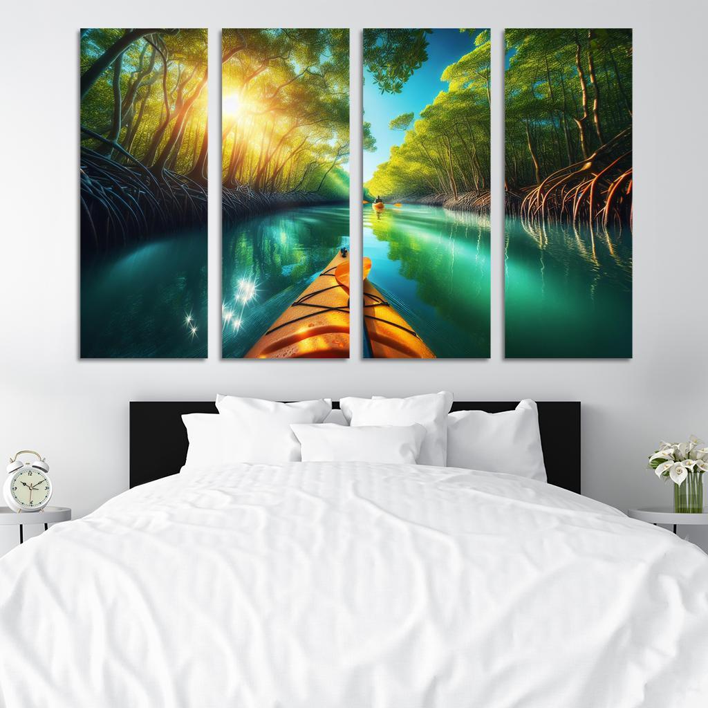 Winding Waters A Kayaker's Dream Custom Paintings Frame