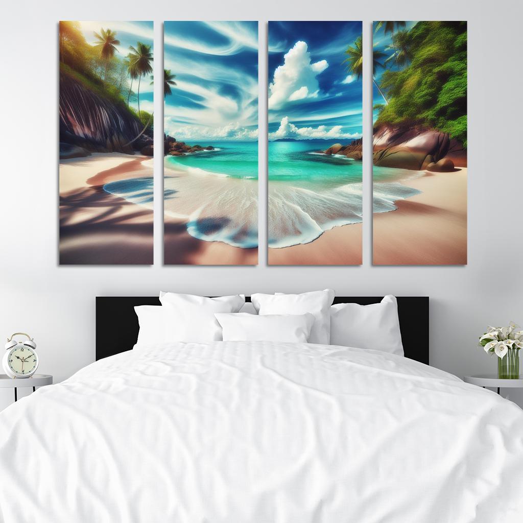 Tranquil Shores A Secluded Retreat Custom Paintings Frame