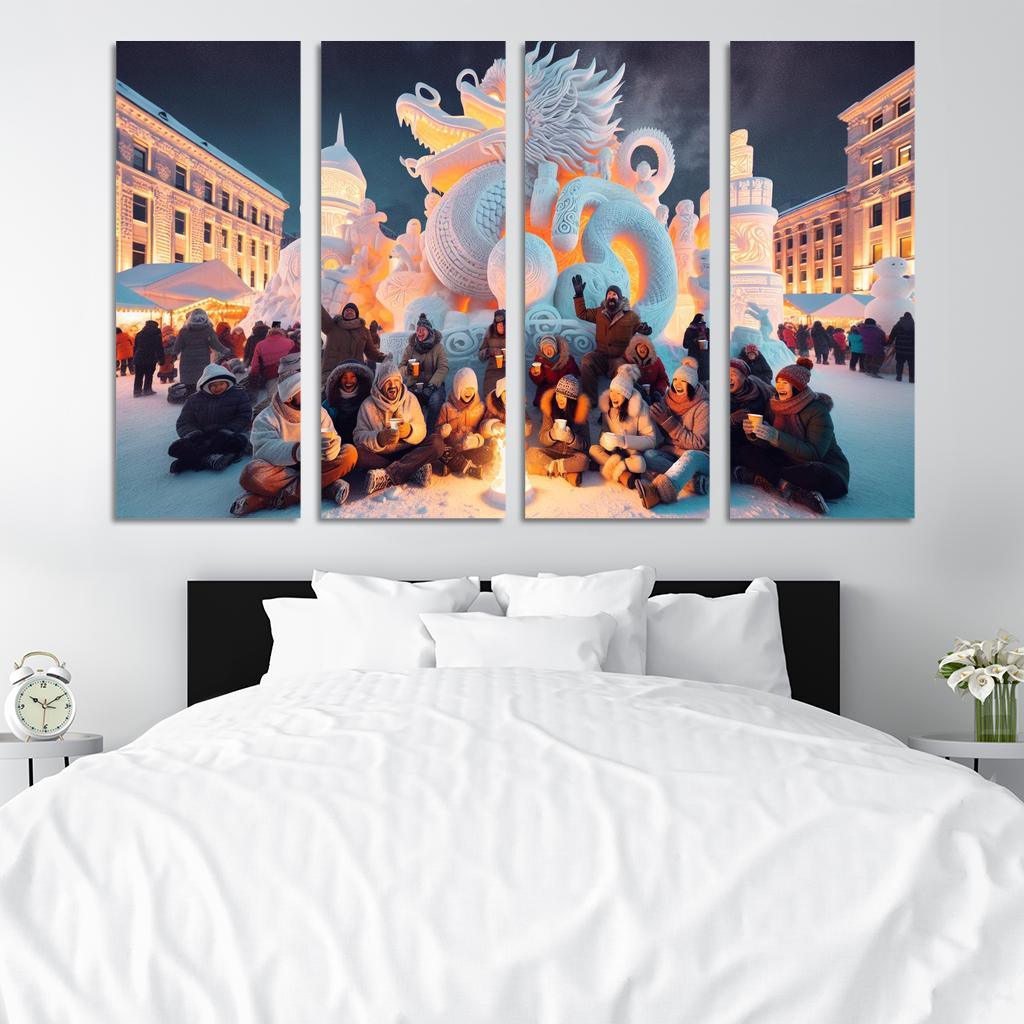 Sapporo Snow Festival Canvas Paintings Frame