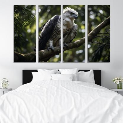 The Regal Harpy Eagle Master Of The Forest Canopy Modern Paintings Frame