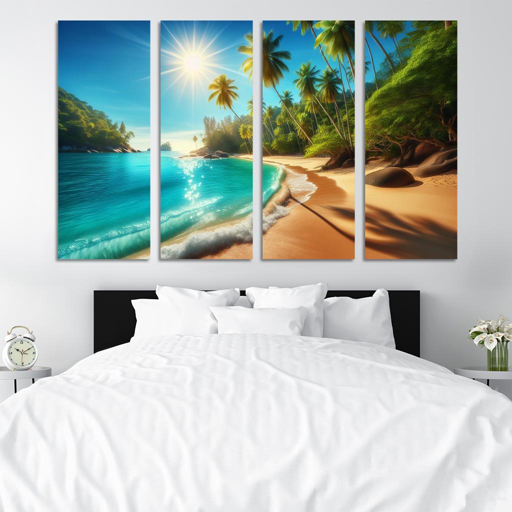 Secluded Oasis Beach Premium Artwork Frames