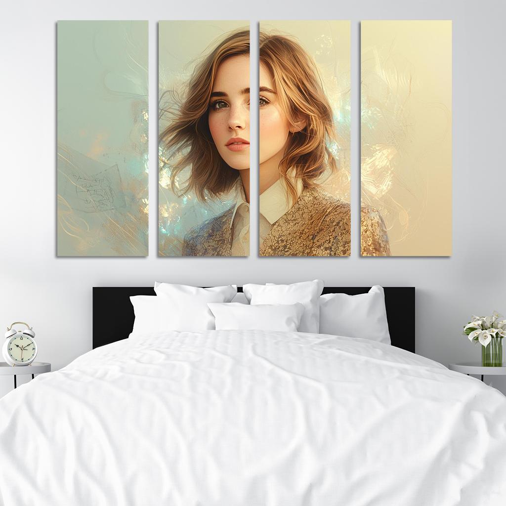 Emma Watson Leading With Grace In A Wizarding World Framed Paintings