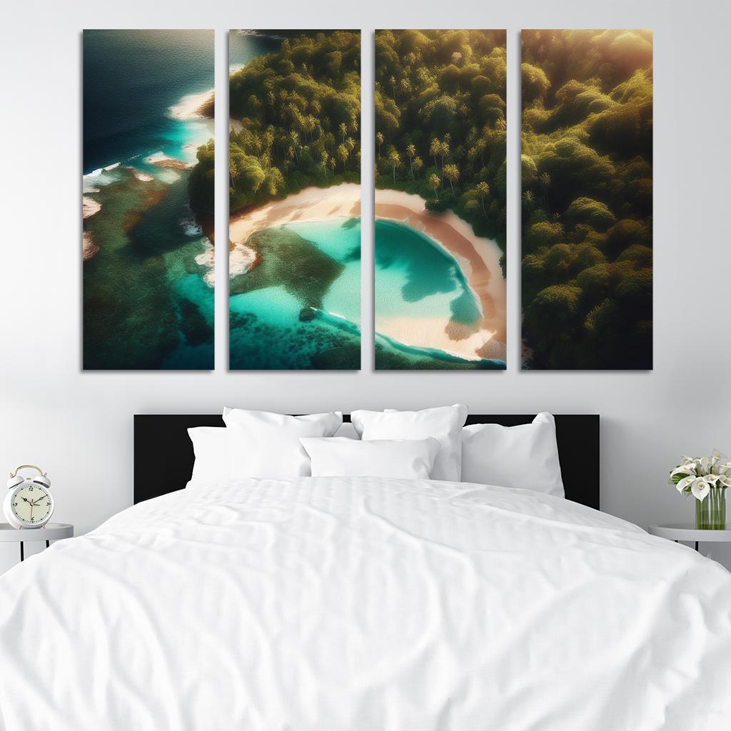 Hidden Paradise Beach Premium Artwork Frames