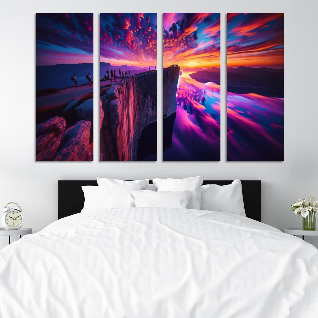 Sunset Ridge Cliffside Viewpoint Art Trends