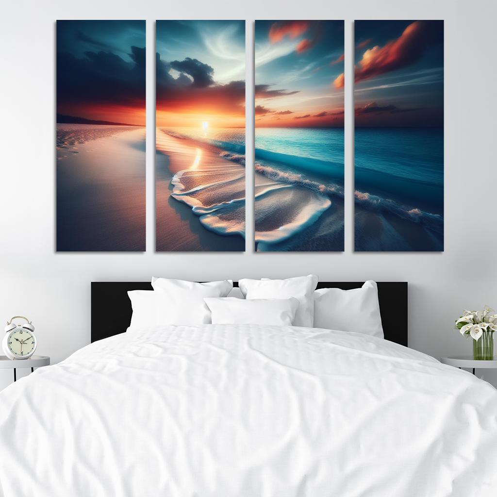 Elysium Beach Tranquil Paradise Custom Paintings Frame