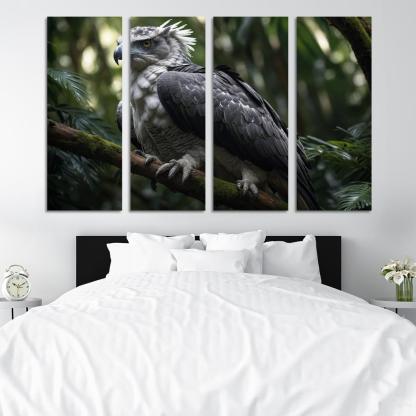 The Enchanting Harpy Eagle Ruler Of The Rainforest Canvas Paintings Frame