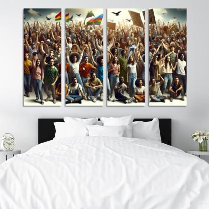 Voices Of The Future Youth Activism And Change Multi-panel Paintings