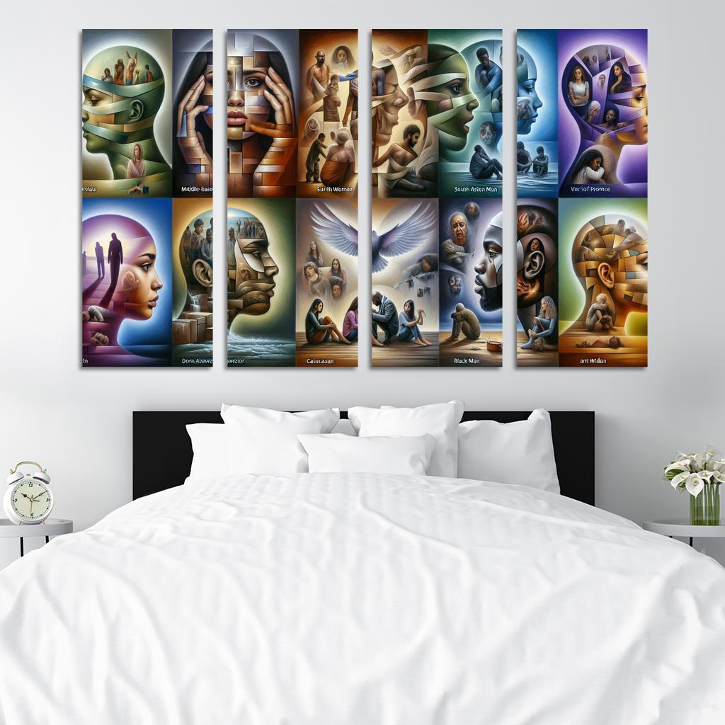 Voices Of Silence Domestic Violence Awareness Multi-panel Paintings