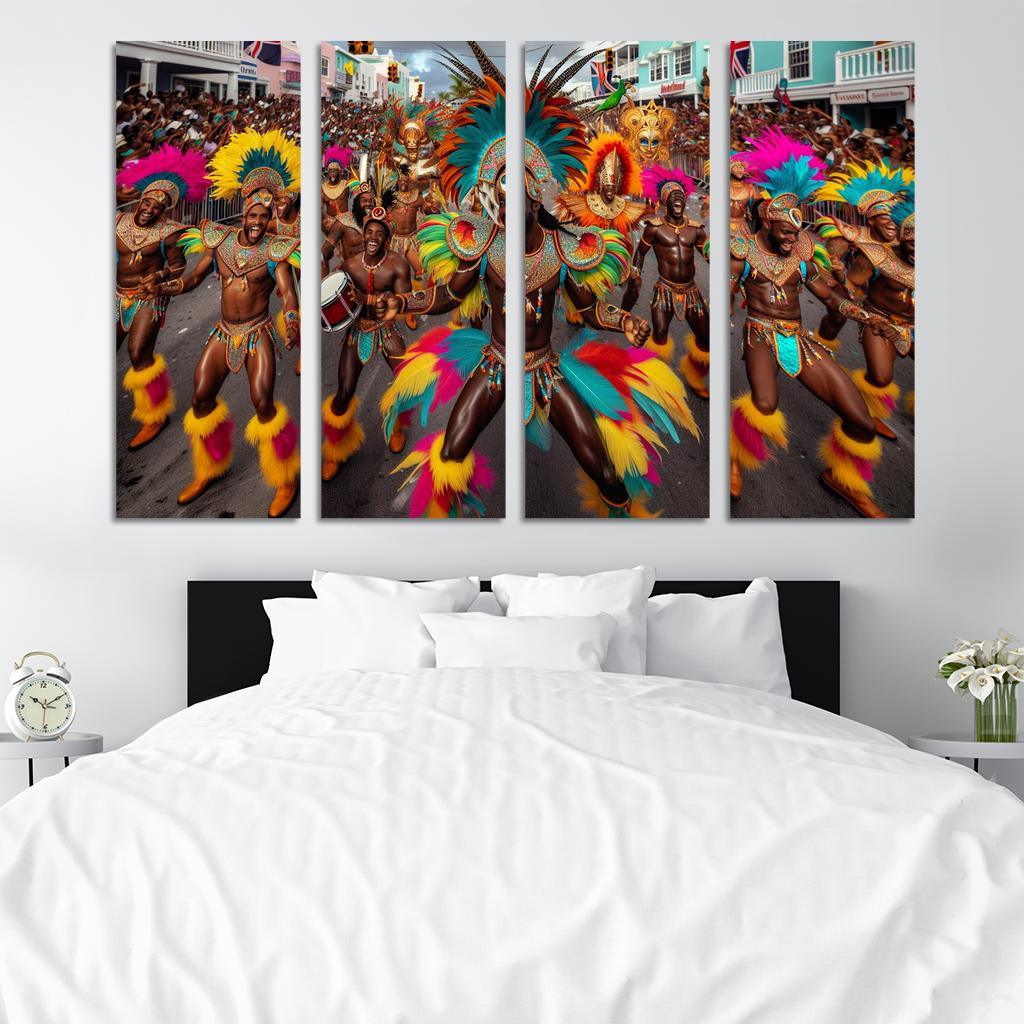 Junkanoo Parade - Bahamas Canvas Paintings Frame