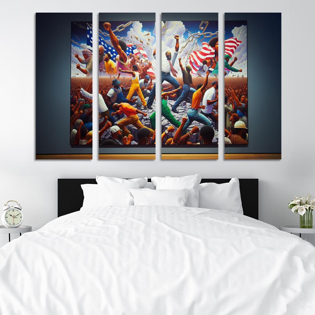 Walls Of Justice The Fight Against Racial Inequality Multi-panel Paintings