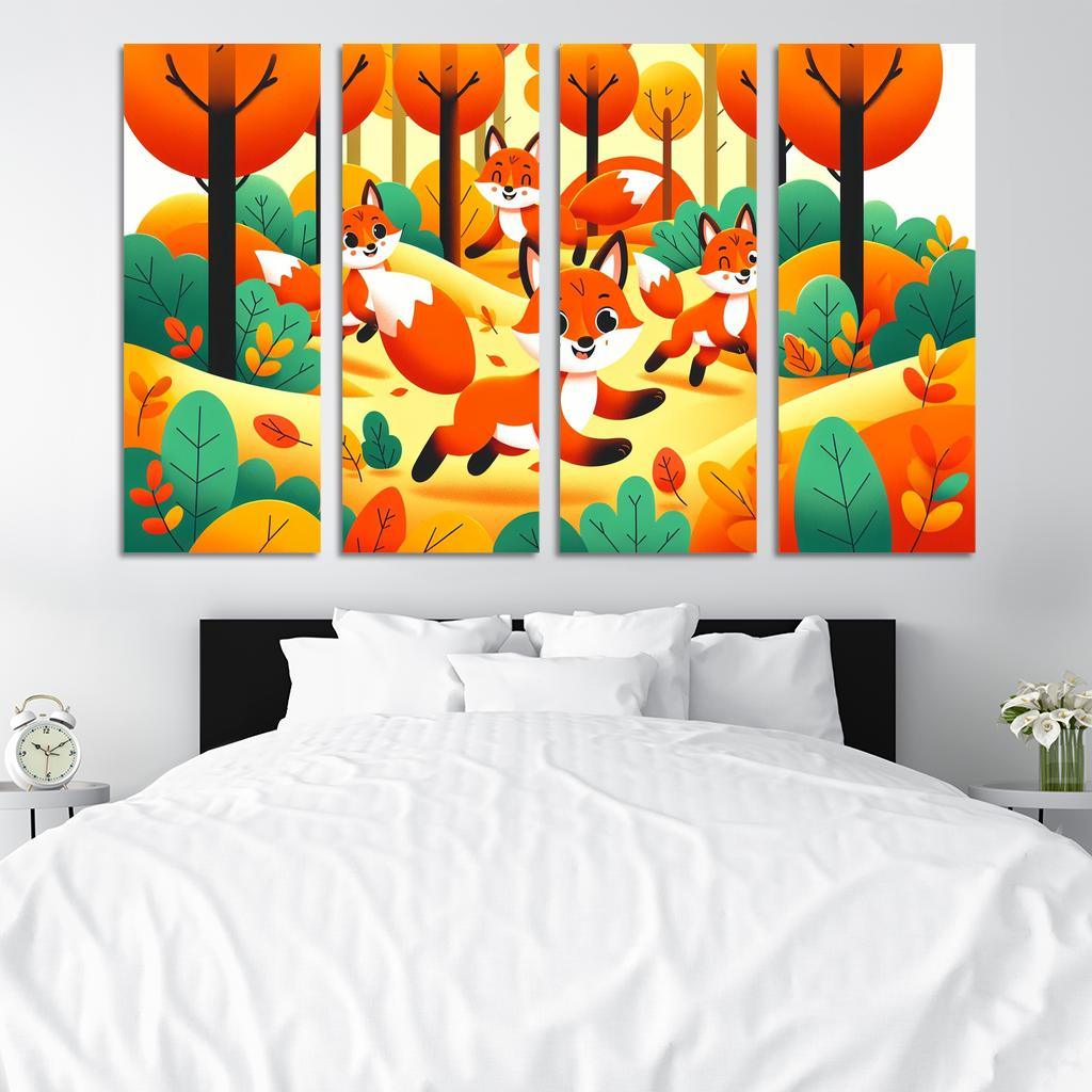 Fantastic Foxes - Forest Friends Framed Paintings