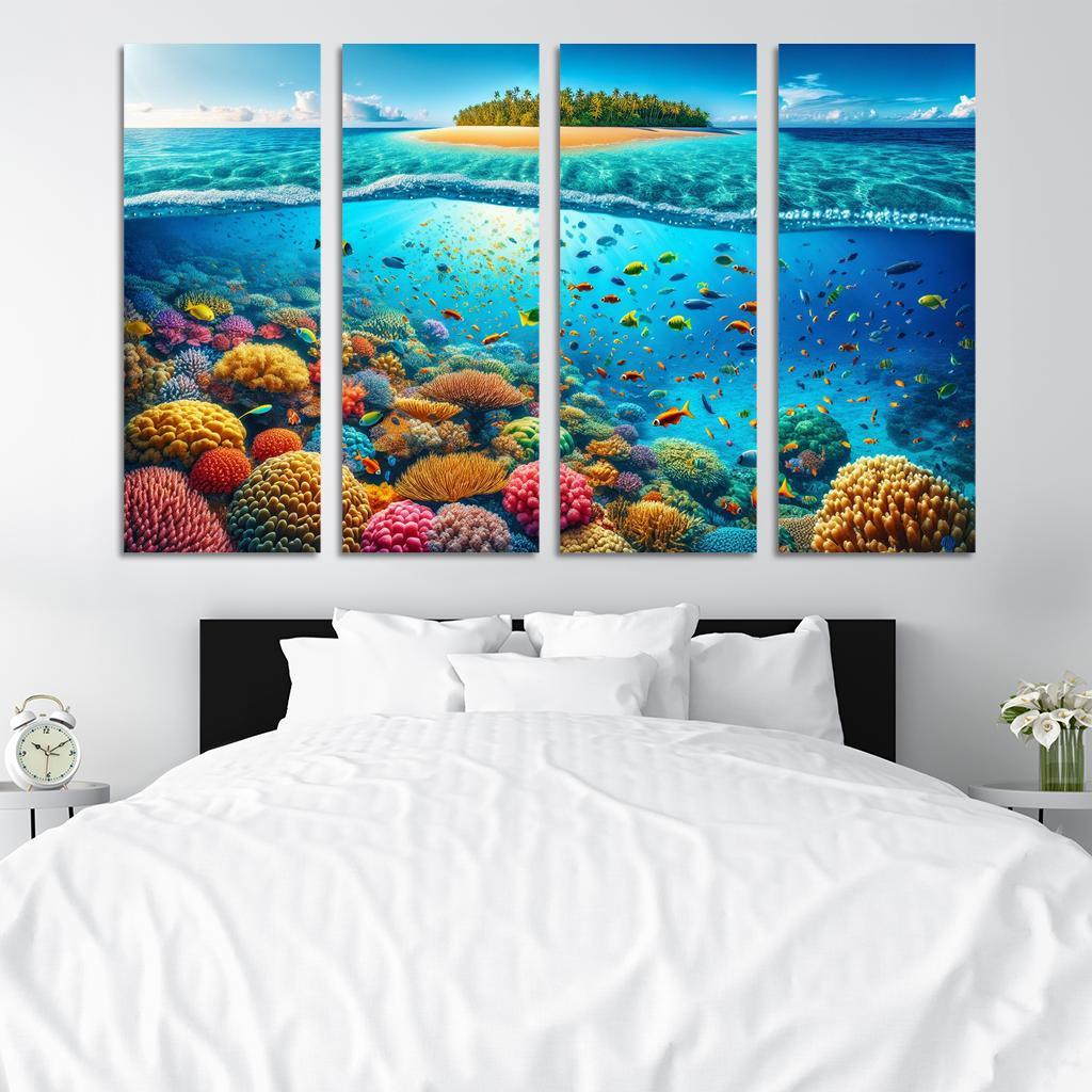 Coral Vista Underwater Wonderland Abstract Paintings Frame