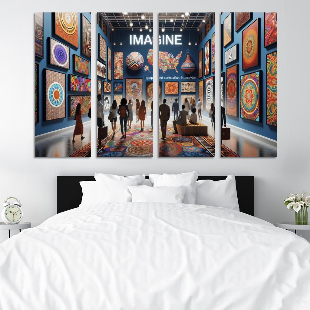 Bridging Cultures Artistic Expressions Of Unity Framed Paintings