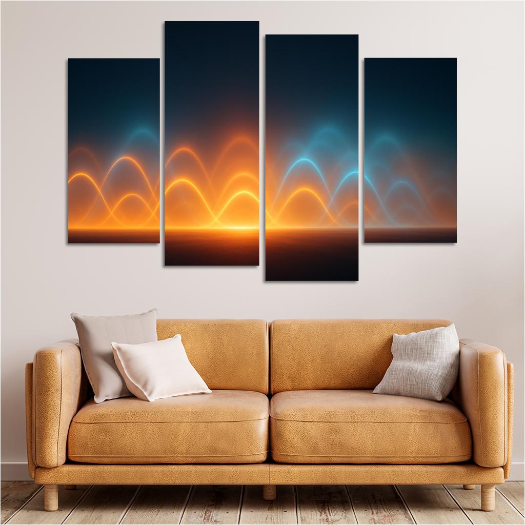 Pulse Of Transient Horizons Oil Paintings Frame