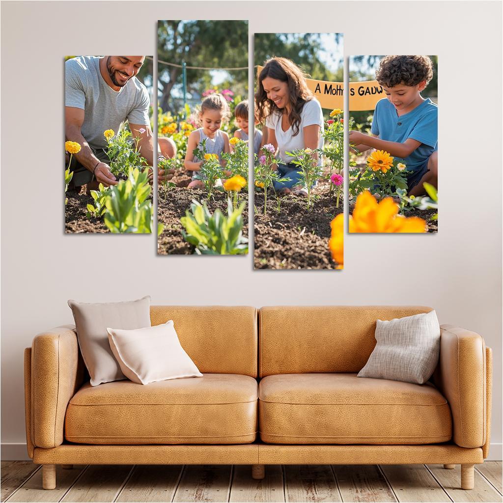 A Mothers Garden Blossoming Love Modern Paintings Frame