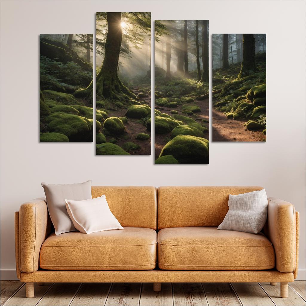 Ethereal Glow Of Misty Forest Trails Art Trends