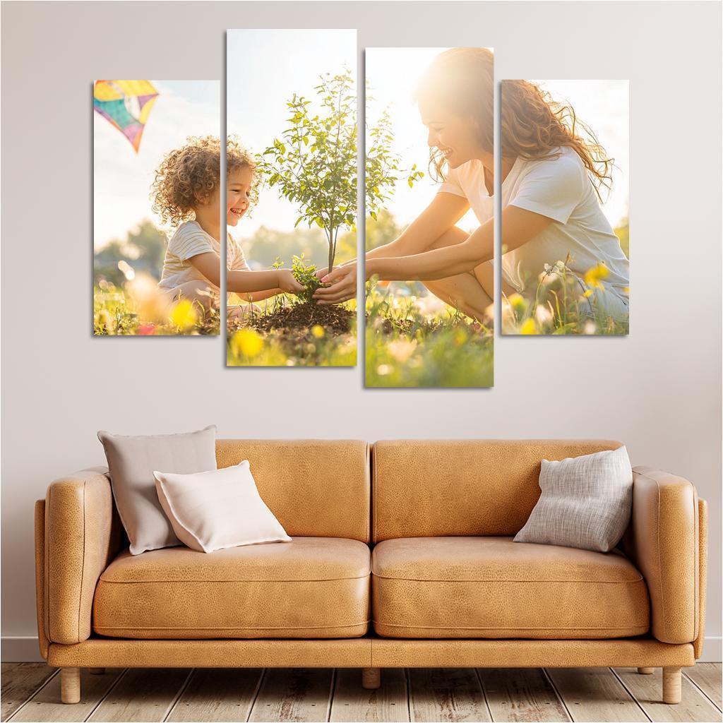Chasing Dreams Together A Mother's Guidance Canvas Paintings Frame