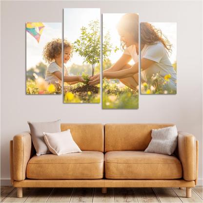Chasing Dreams Together A Mother's Guidance Canvas Paintings Frame