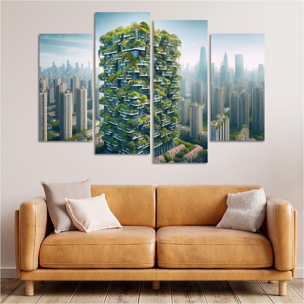 Vertical Forests Custom Paintings Frame