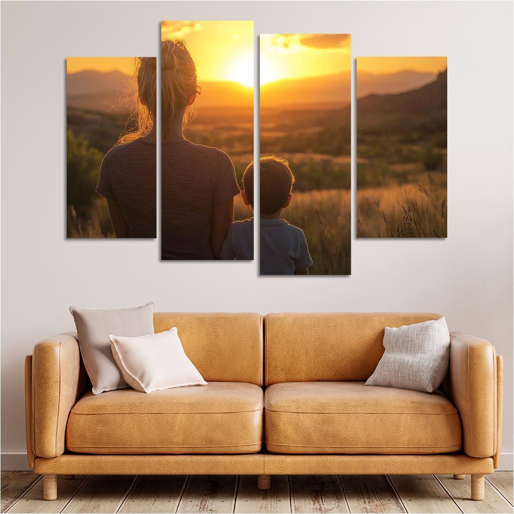 Her Silent Strength A Mothers Resilience Canvas Paintings Frame