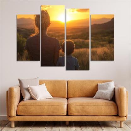 Her Silent Strength A Mothers Resilience Canvas Paintings Frame