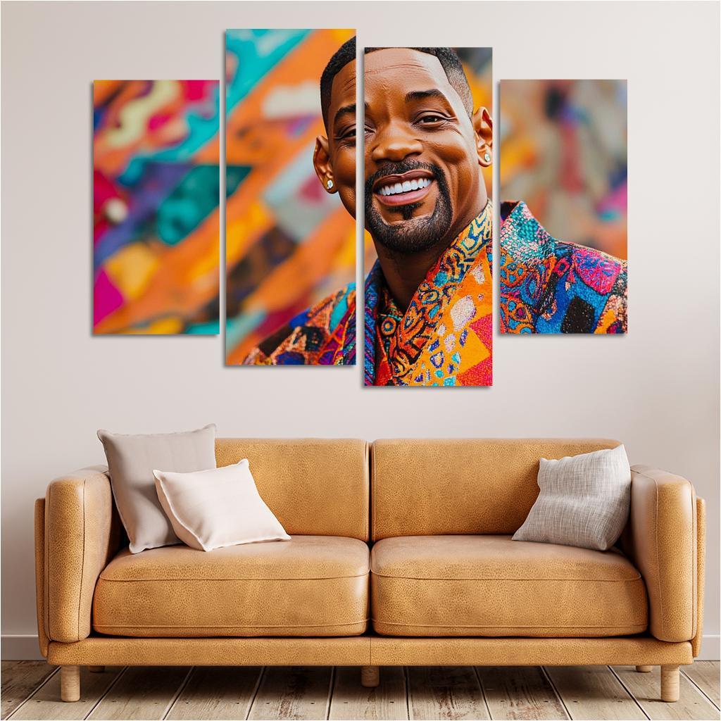 Will Smith Uniting Worlds With The Fresh Prince Charm Framed Paintings