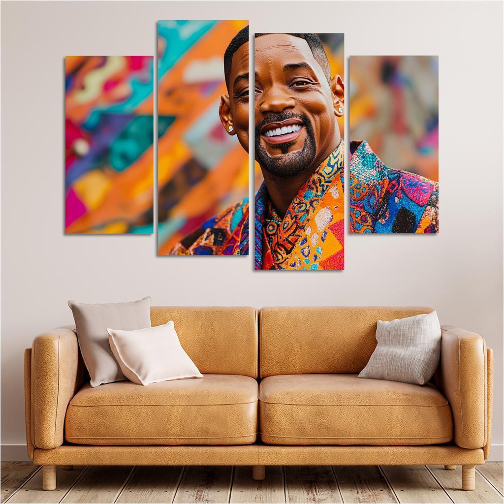 Will Smith Uniting Worlds With The Fresh Prince Charm Framed Paintings