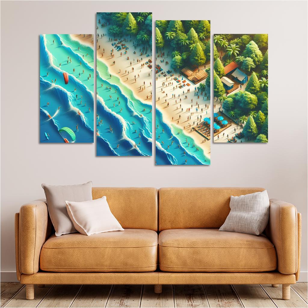 Echo Bay Adventure Beach Modern Paintings Frame
