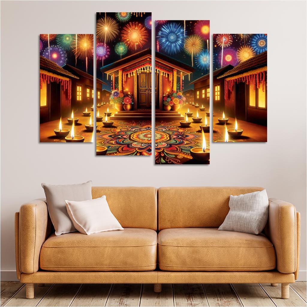 Diwali Light Festival - India One-piece Frames