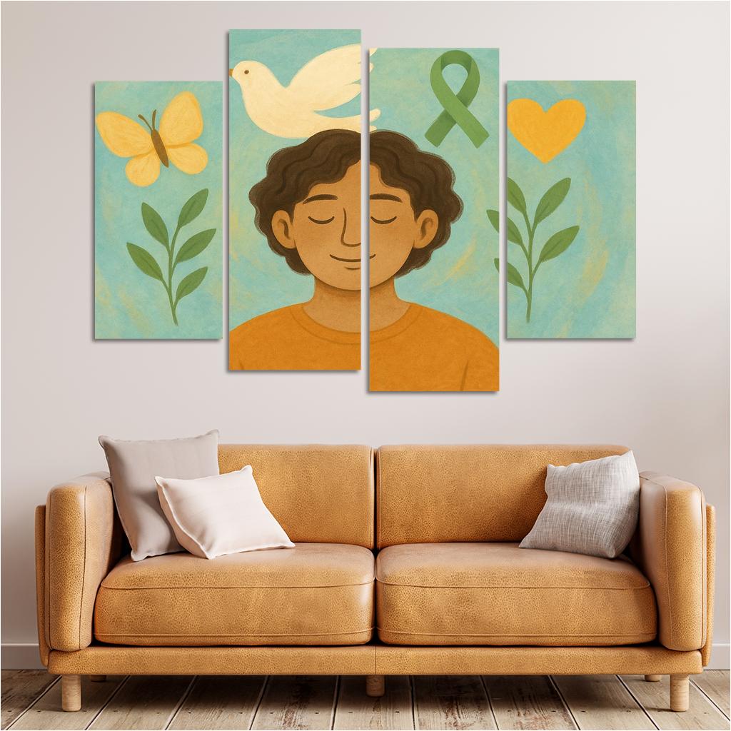 Bridges Of Compassion Art Promoting Mental Health Awareness Premium Artwork Frames