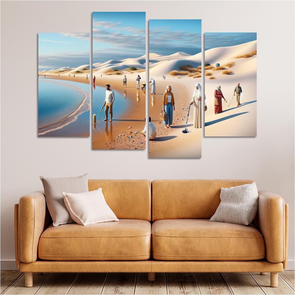 Beachcomber's Cove Treasure Hunting By The Sea Custom Paintings Frame