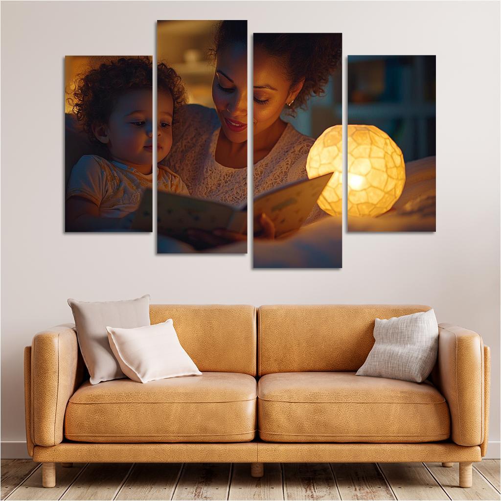 Guardian Angels A Mothers Everlasting Watch Canvas Paintings Frame