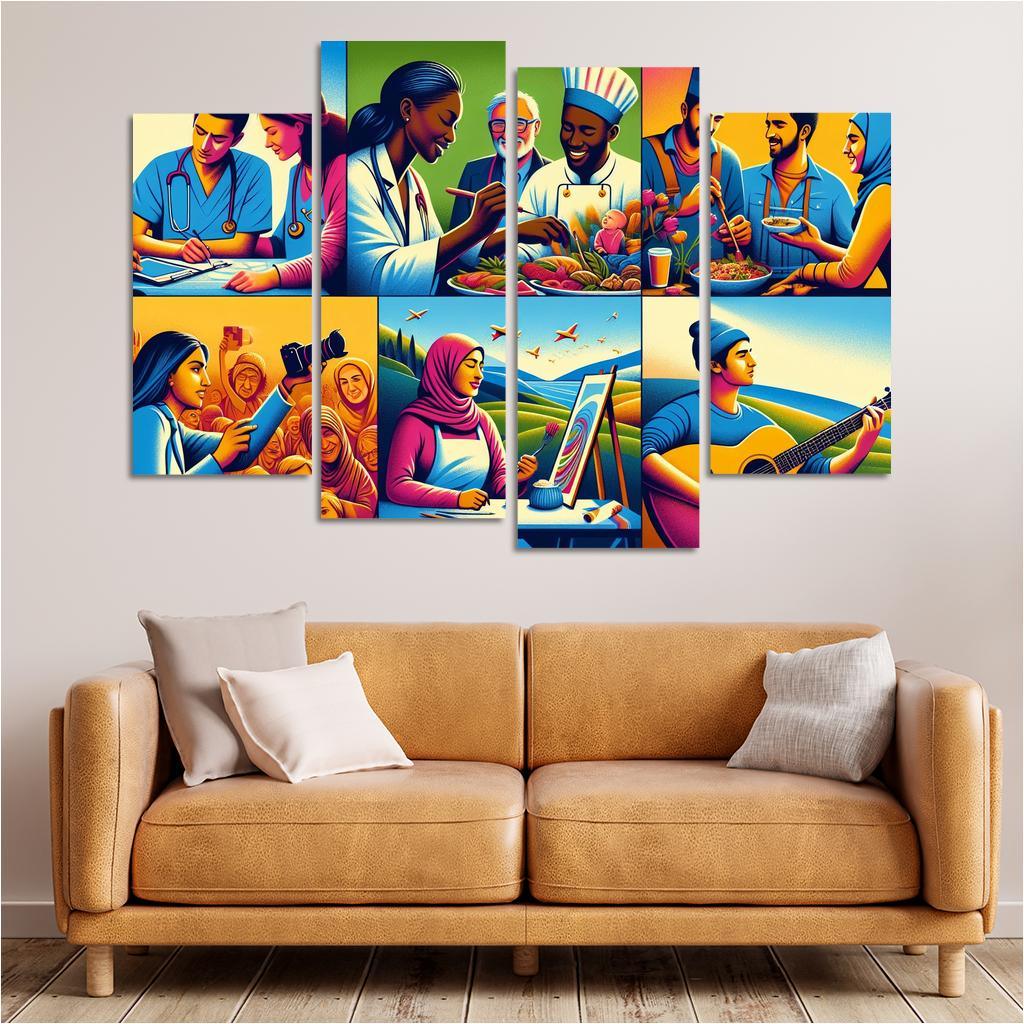 Voices Of Resilience Stories Of Refugee Empowerment Custom Paintings Frame