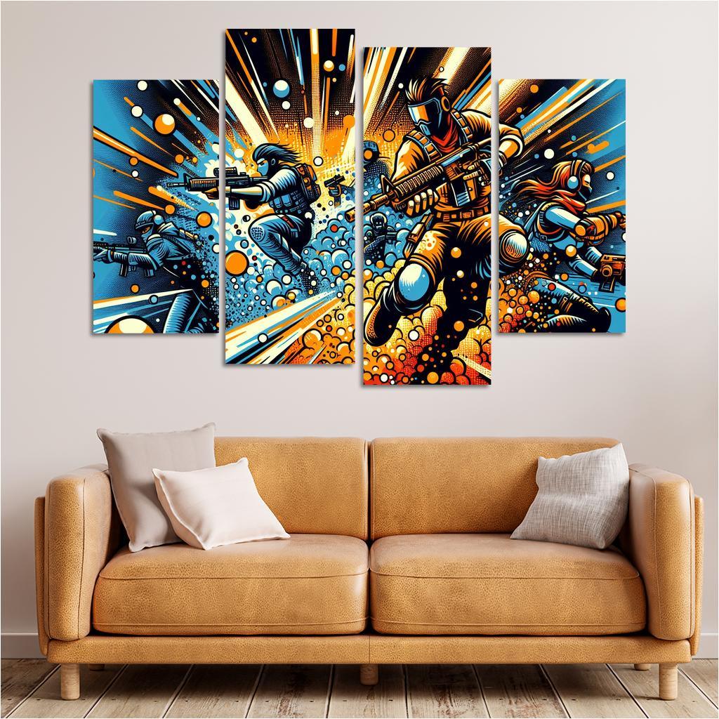 Dragon Ball Universe 4 Piece HD Canvas Wall Art-Original Frame