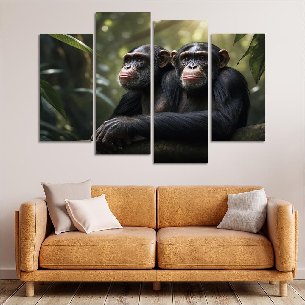 The Enigmatic Chimpanzee Our Closest Relative Canvas Paintings Frame