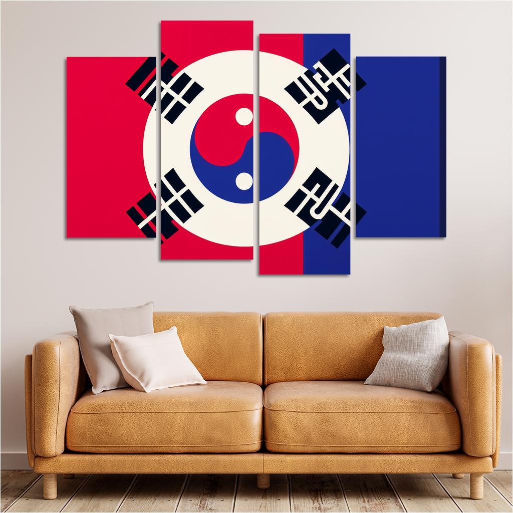 Heritage Of The East The Flag Of The Republic Of Korea Multi-panel Paintings