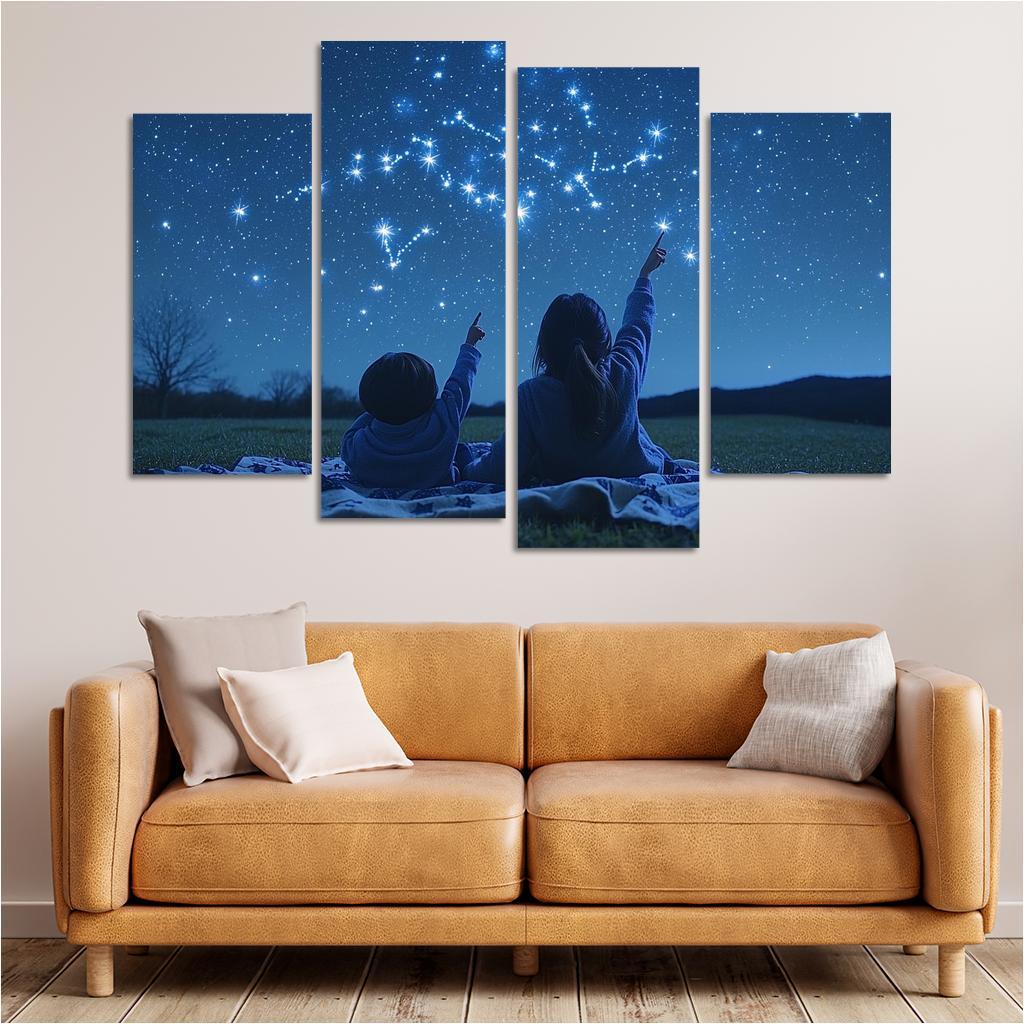 Guiding Stars A Mothers Light Canvas Paintings Frame