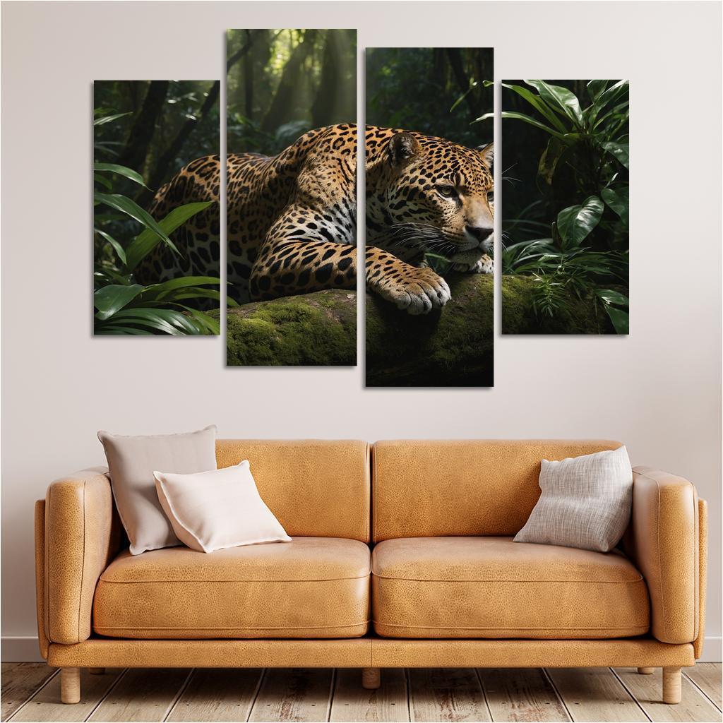 The Mighty Jaguar Stealthy Forest Predator Canvas Paintings Frame