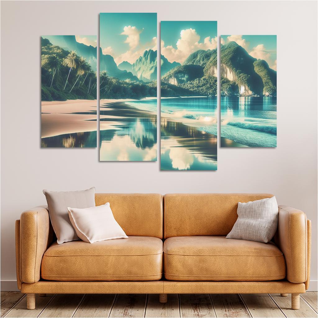 Tranquil Waters Beach Premium Artwork Frames